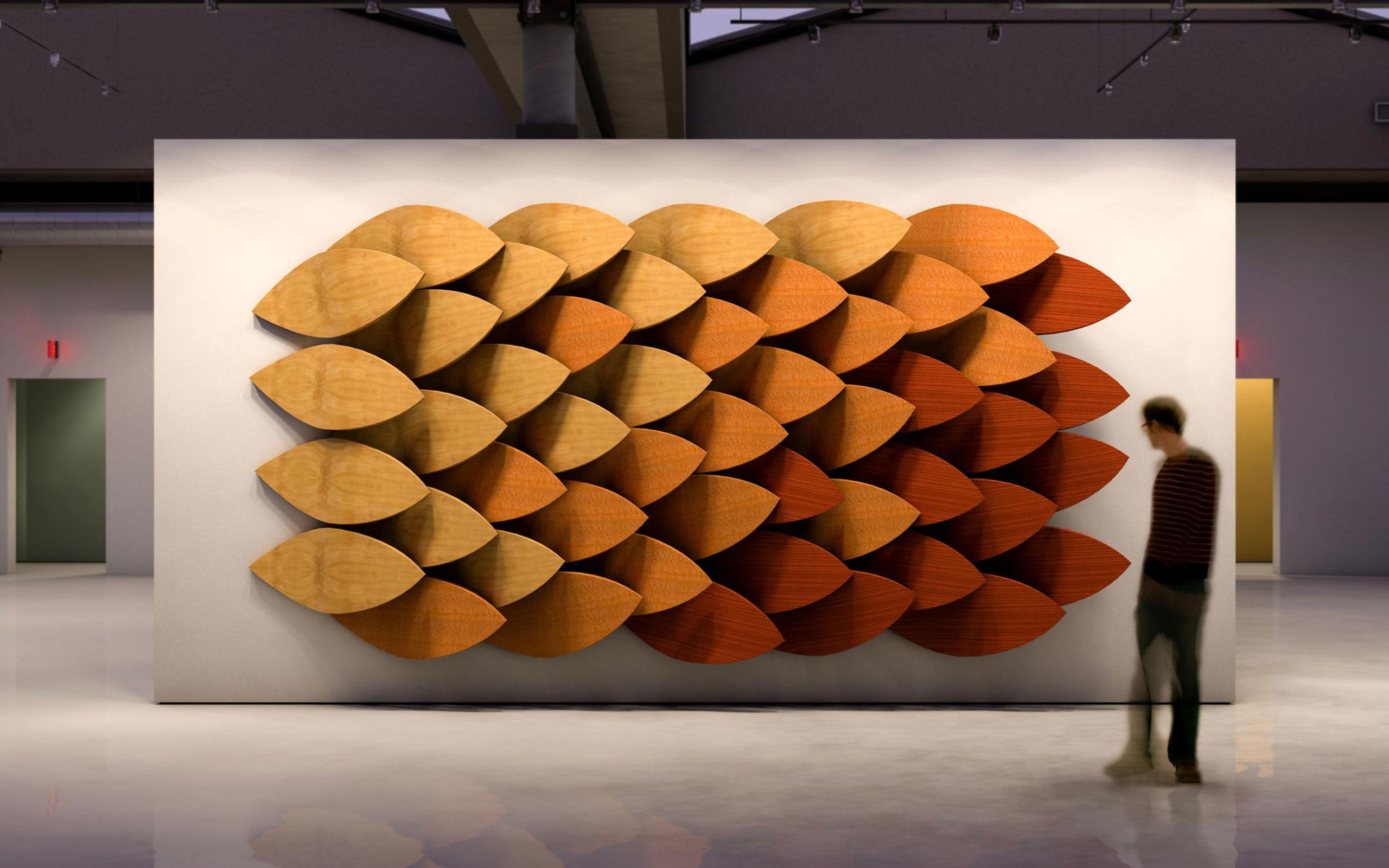 wood acoustic wall panels leaf design 2160 scaled